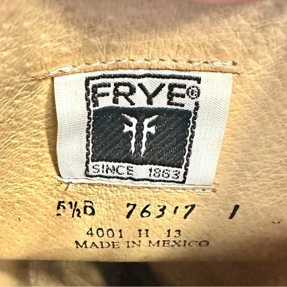 Frye Jayden vintage cognac leather tall brown riding boots, size 5 1/2 - Picture 2 of 9